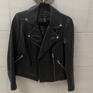 Forever 21 Black Faux Leather Moto Jacket